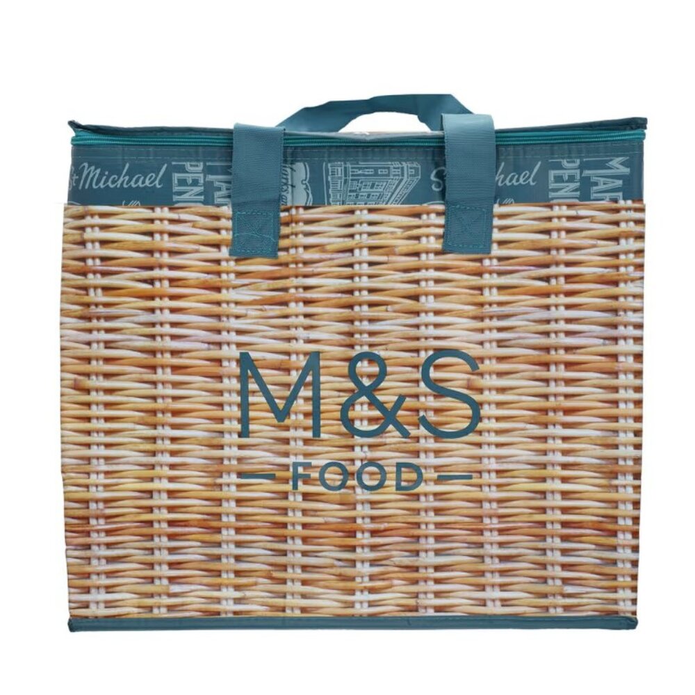 LARGE INSULATED M & S FOOD COOLER BAG